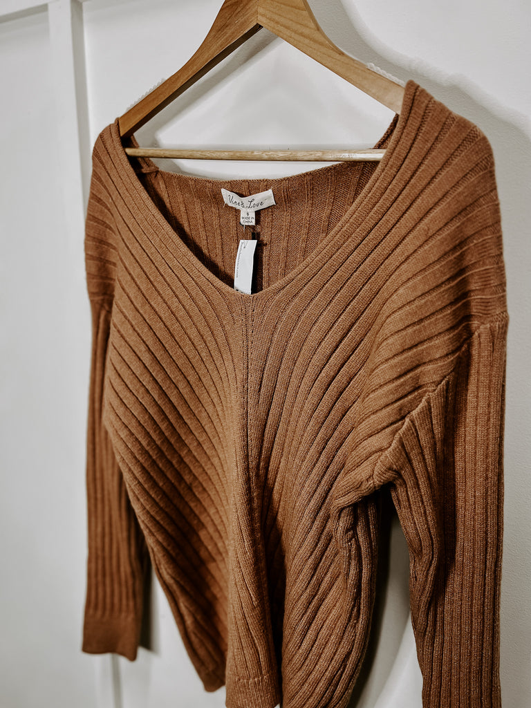 Rust Ribbed Sweater