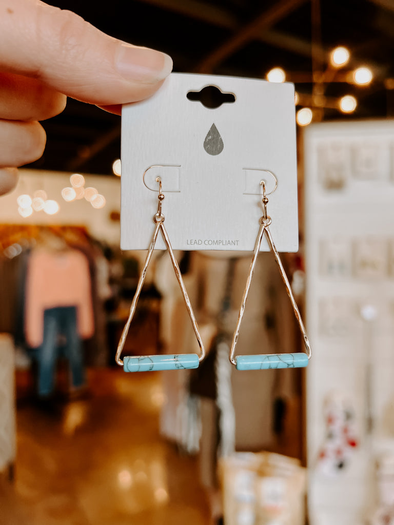 Triangle Turquoise Earrings