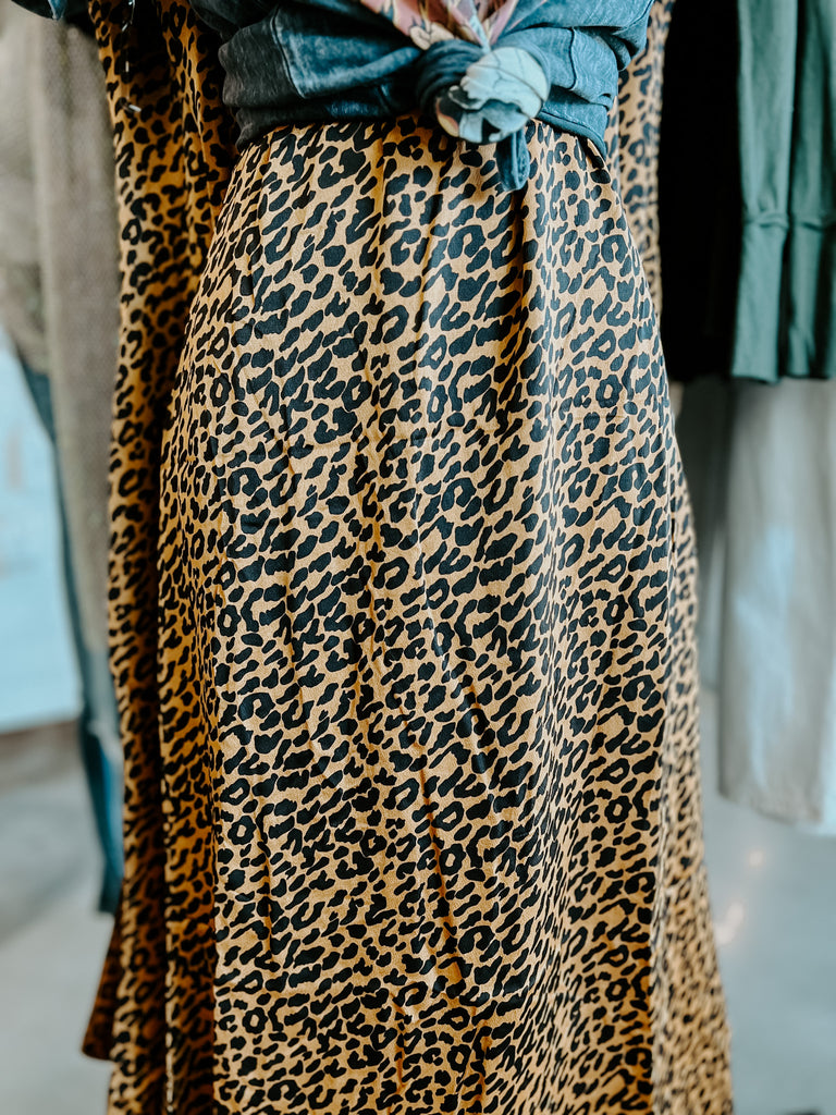 Leopard Satin Dress