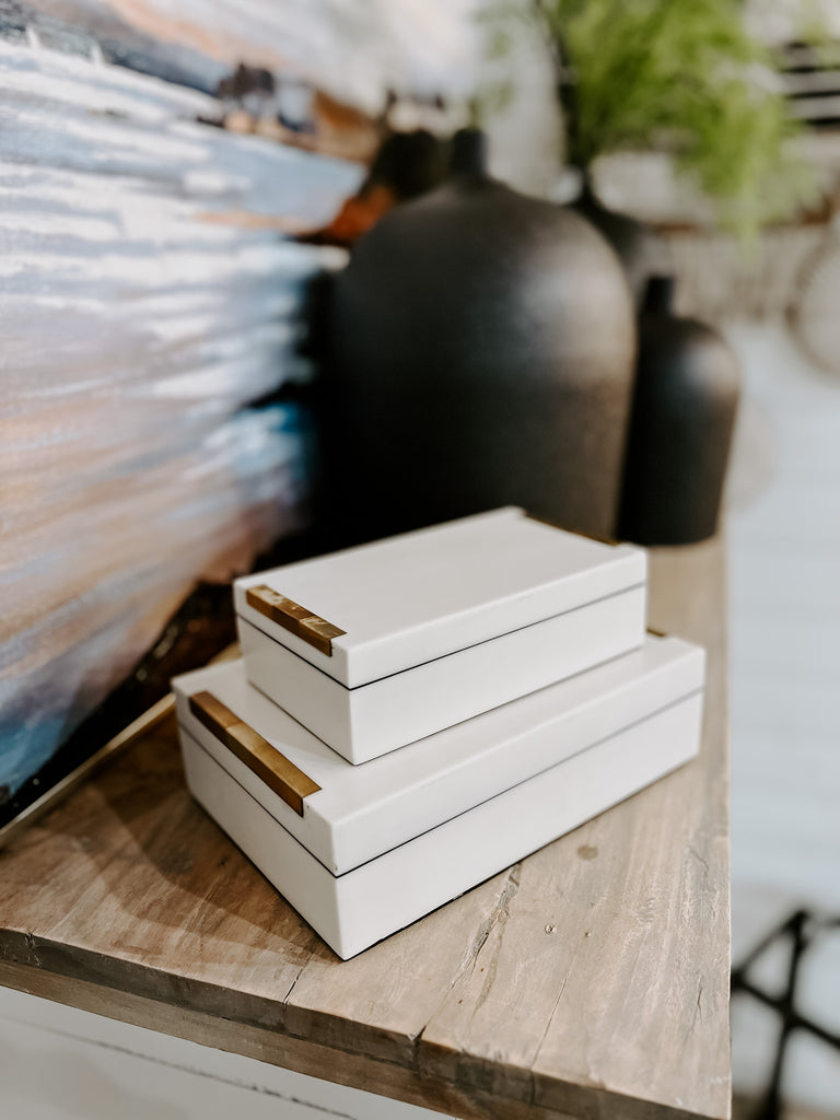 IVORY RESIN BOXES