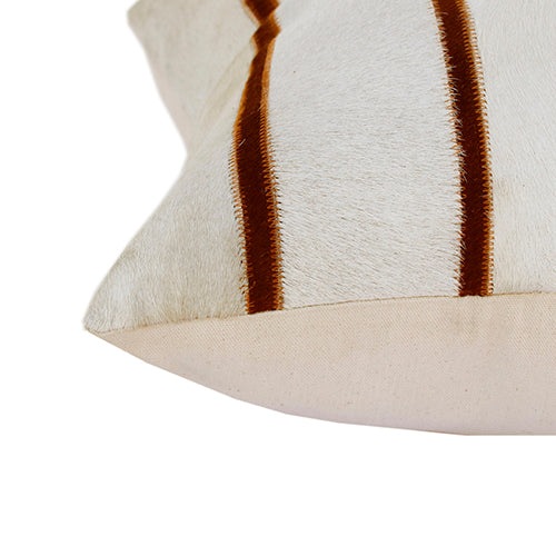 Striped Faux Fur Pillow