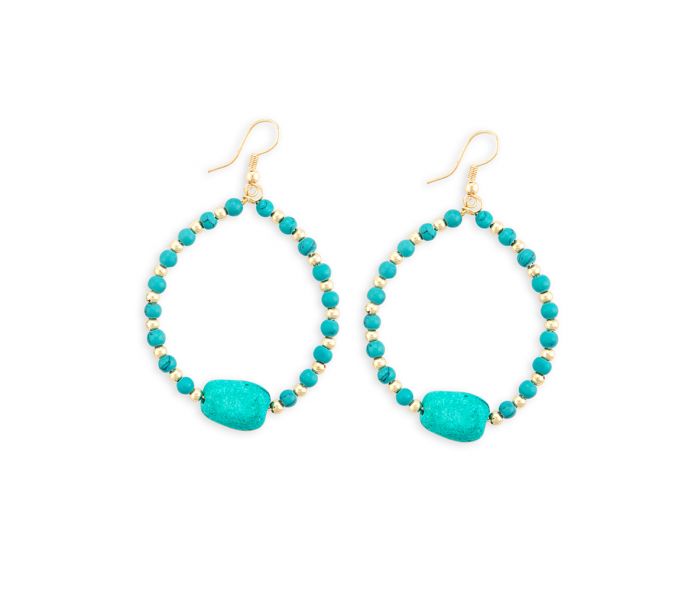 Turquoise Halo Earrings