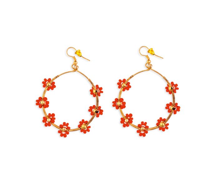 Dessert Flower Hoop Earrings