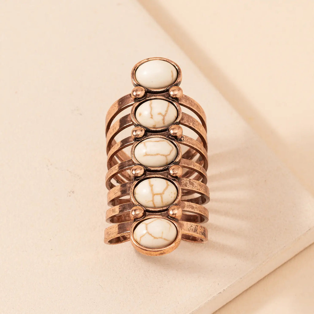 Western Stone Cuff Ring