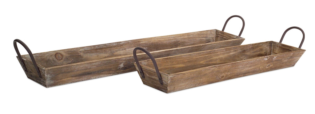 Wooden Trays with Handles
