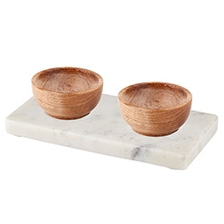 Marble & Wood Pinch Pots