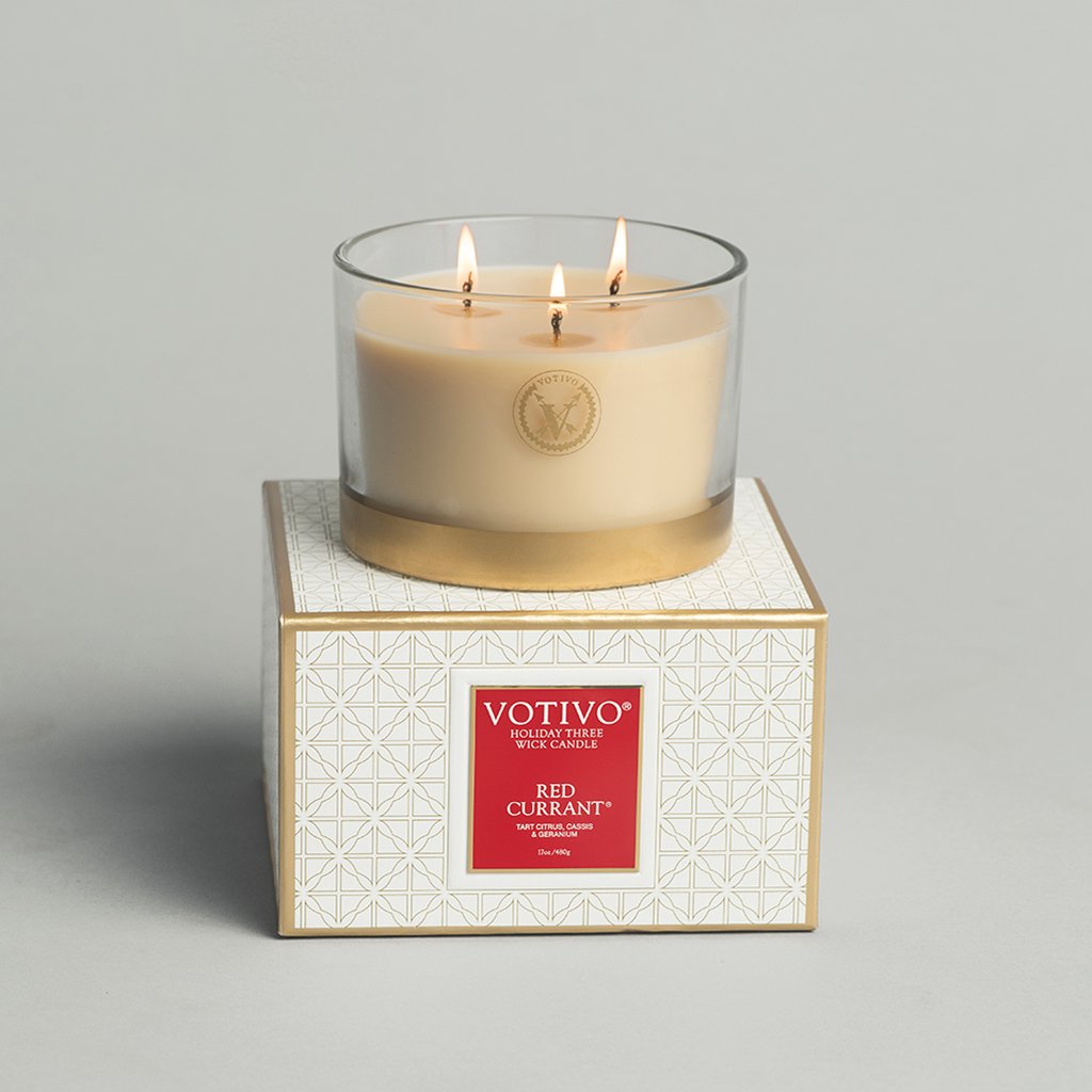 Red Currant Three Wick Candle