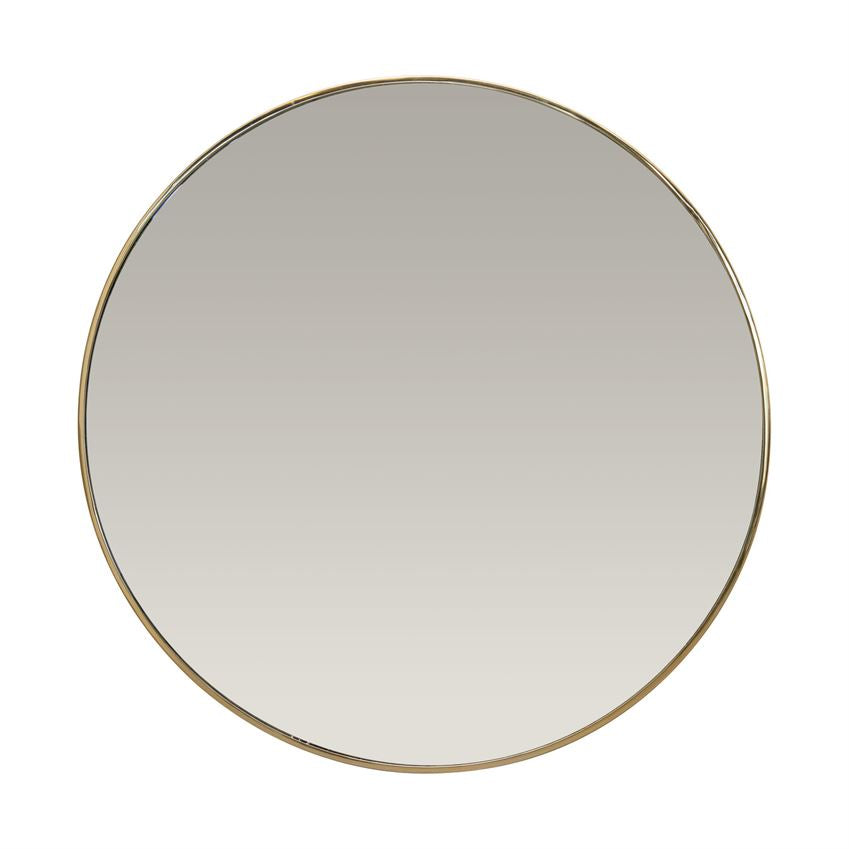 Round Brass Mirror, 32"