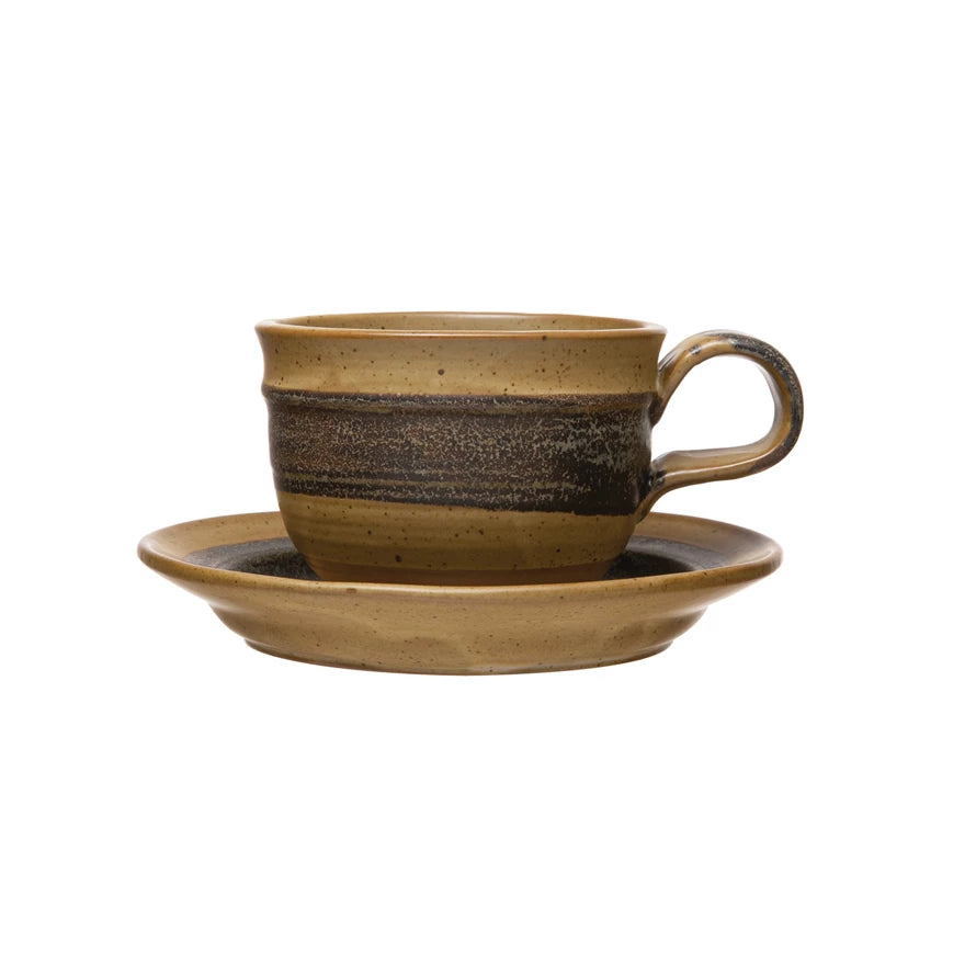 Stoneware Mug w/ Platter