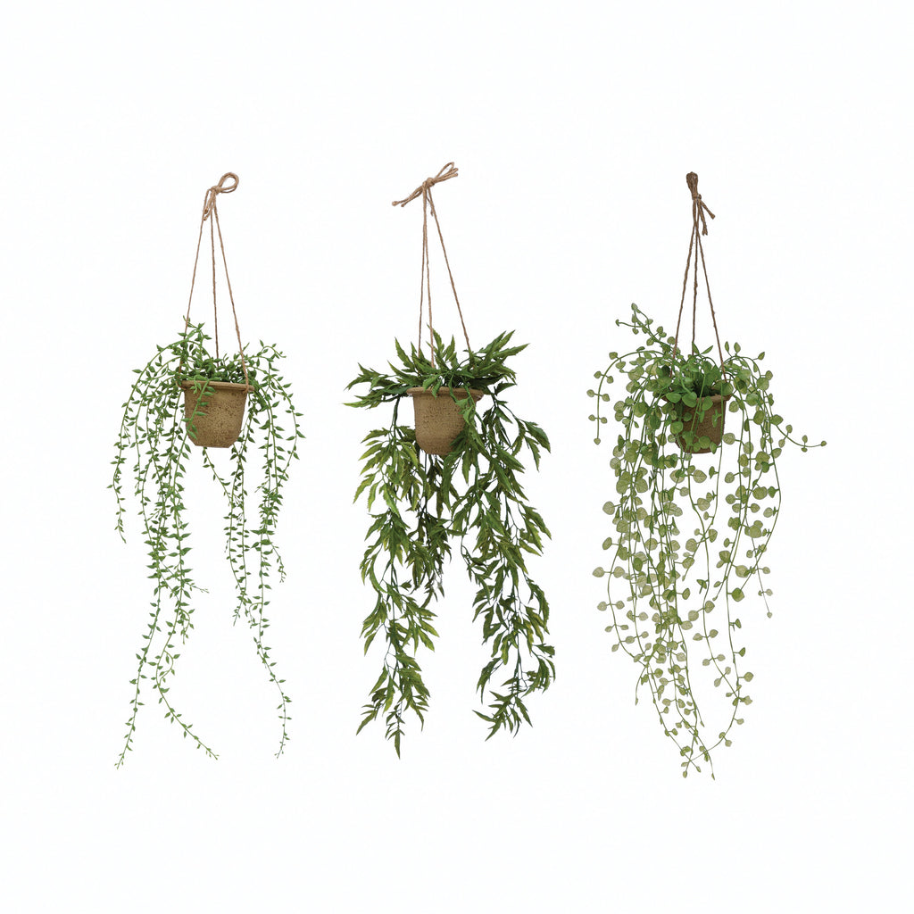 Hanging Faux Ivy/Succulent