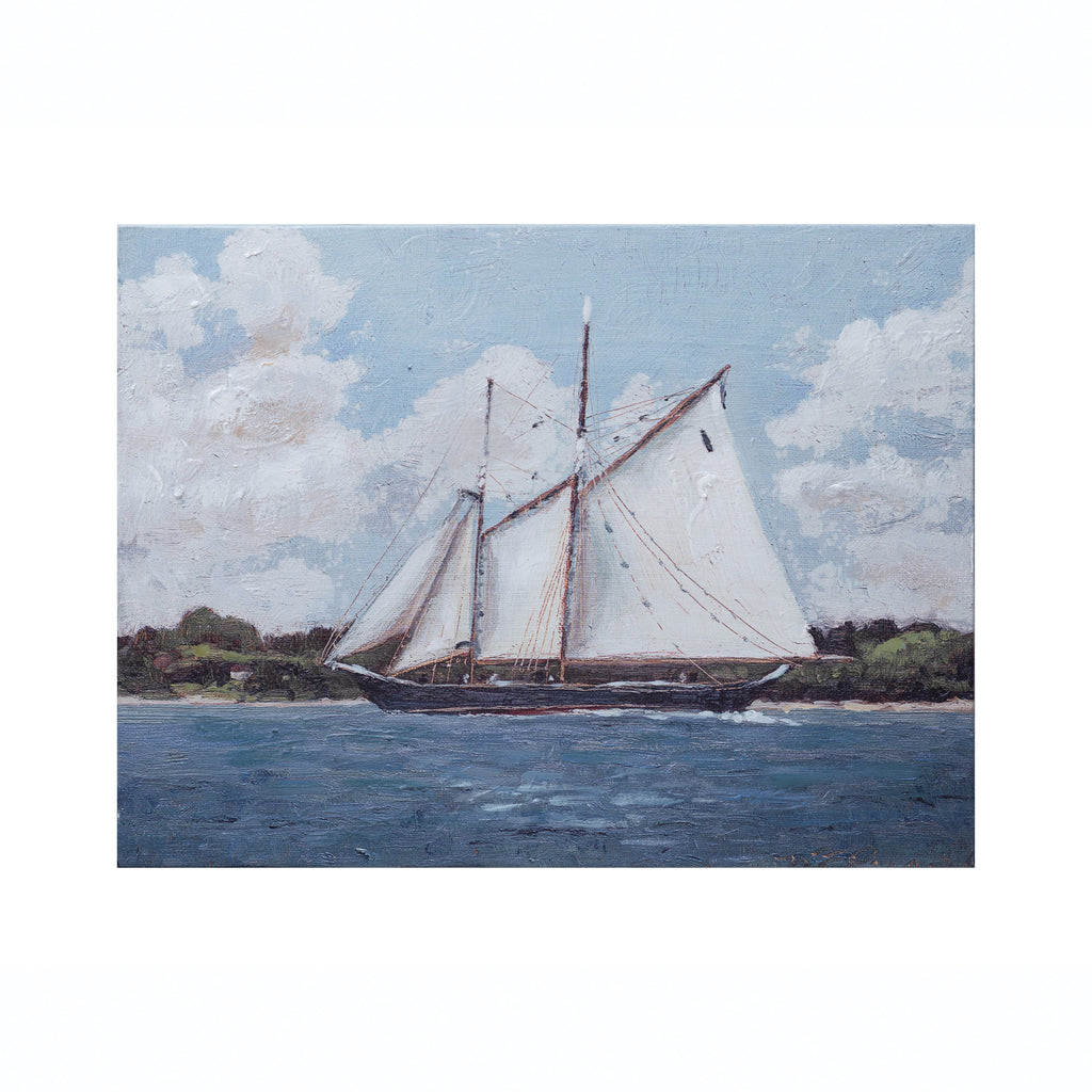 Hand-Painted  Sailboat Canvas