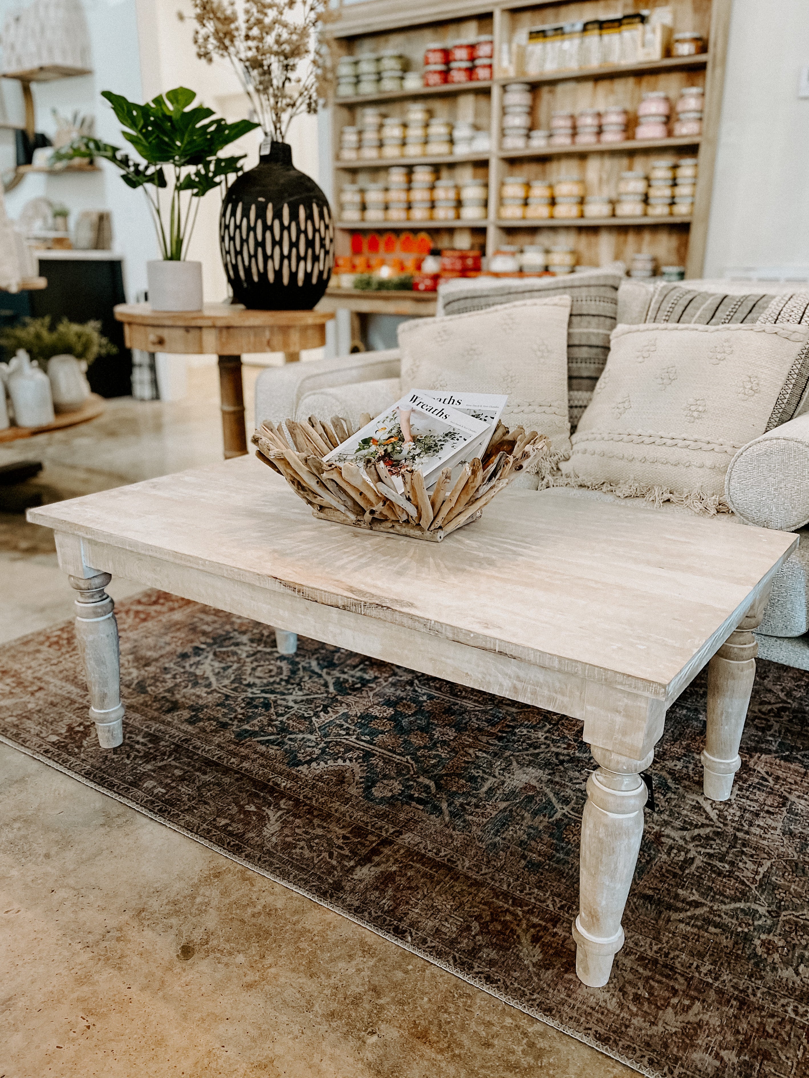 Berwick white washed Wooden Tray - Coffee Table Styling