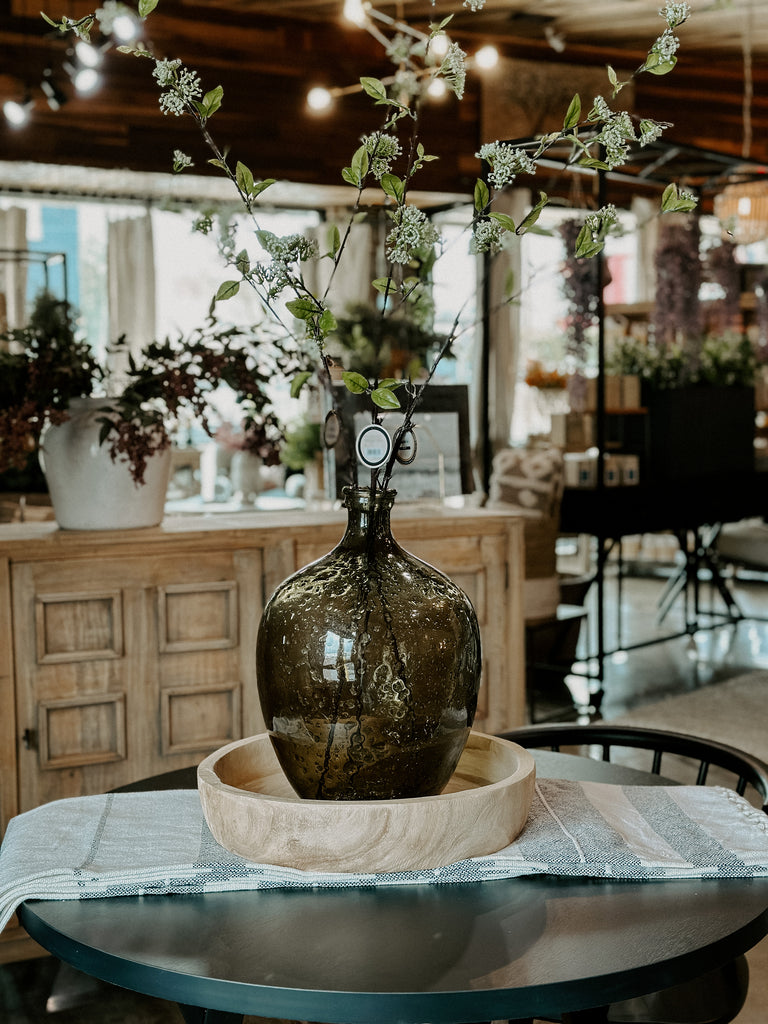 Pebbled Green Vase