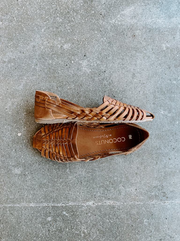 Wildflower Leather Huarache Sandal